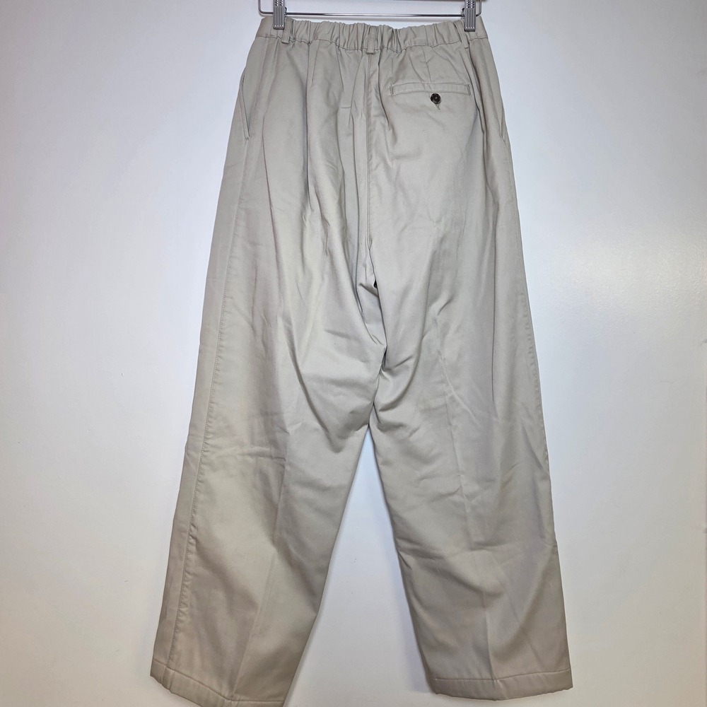 L.L.Bean Women's 10 Tall Khaki Pleated Pants Elastic Straight Leg Beige Trousers - Picture 7 of 11